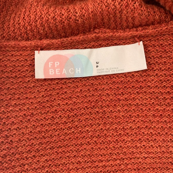 Free people beach, rust cardigan - Picture 7 of 7